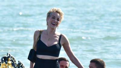 Sharon Stone returns to work in racy outfit - www.foxnews.com - county Stone - city Venice