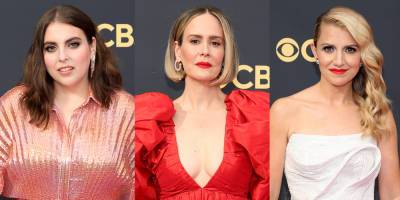 'Impeachment' Stars Sarah Paulson, Beanie Feldstein, & Annaleigh Ashford Look Lovely at Emmy Awards 2021 - www.justjared.com - Los Angeles - USA - county Story