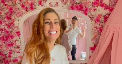 Stacey Solomon bares her baby bump in just a sheet for arty maternity shoot - www.ok.co.uk