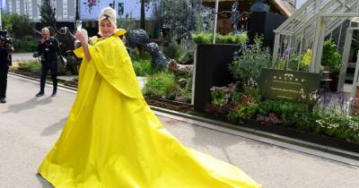 Gemma Collins turns heads in bejewelled bright yellow cape at Chelsea Flower Show - www.ok.co.uk - county Collin