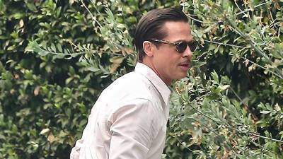 Brad Pitt Looks Sexy With Slicked Back Hair On Film Set Amid Custody Battle With Angelina Jolie - hollywoodlife.com - California - city Pasadena