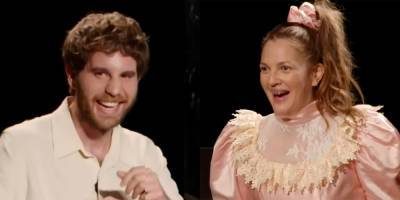 Drew Barrymore Dresses Up as 'Never Been Kissed' Character to Interview Cast of 'Dear Evan Hansen' - www.justjared.com