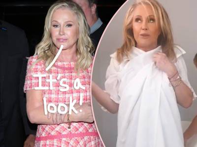 Kathy Hilton - Faye Resnick - Kathy Hilton Finally Explains Why She Had To Wear A Tablecloth Home From A Restaurant This Week! - perezhilton.com