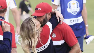 Paulina Gretzky Jumps Into Dustin Johnson’s Arms Kisses Him After Ryder Cup Win - hollywoodlife.com - USA