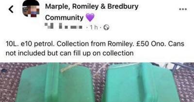 Woman sparks outrage by advertising petrol for sale on Stockport Facebook group - www.manchestereveningnews.co.uk - Britain