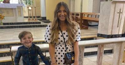Gogglebox's Izzi Warner stuns in spotted dress at family baptism with her adorable children - www.ok.co.uk