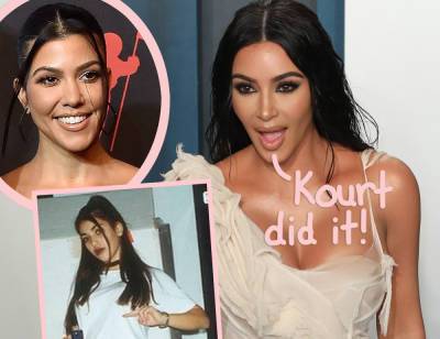 Kim Kardashian Posts Amazing '90s Throwback & Accuses Older Sis Kourtney Of... Grand Theft Auto?! - perezhilton.com