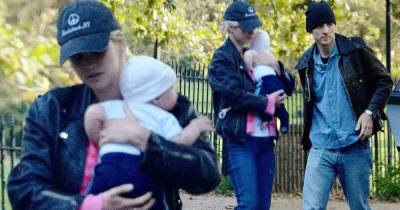 Pixie Geldof cradles her baby daughter - www.msn.com - city Boomtown
