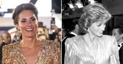 Bond Beauties! Duchess Kate’s Dress at ‘No Time to Die’ Premiere Took Inspo From Princess Diana’s 1985 Look - www.usmagazine.com