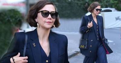 Maggie Gyllenhaal nails androgynous chic in an oversized suit - www.msn.com