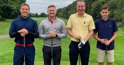 Corrie's Sam Aston all smiles as he joins co-stars for friendly round of golf - www.ok.co.uk - Manchester