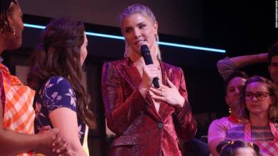 Amanda Kloots attends Broadway reopening of 'Waitress' honoring her late husband Nick Cordero - edition.cnn.com - New York