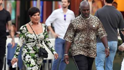Kris Jenner, 65, Stuns In Fitted Floral Dress On Romantic Stroll With BF Corey Gamble, 40, In Portofino - hollywoodlife.com - Italy