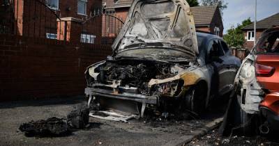 Moment car is 'doused in petrol' and set alight in south Manchester - www.manchestereveningnews.co.uk - Manchester - city Sandbach