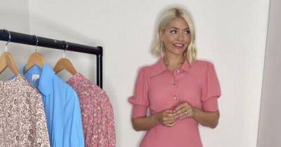 Holly Willoughby stuns in pink midi dress as she returns to This Morning - www.ok.co.uk