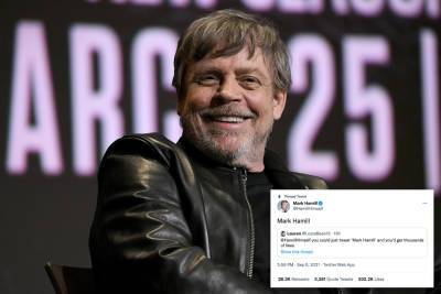 ‘Star Wars’ icon Mark Hamill goes viral for tweeting his own name - nypost.com
