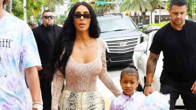 North West, 8, Mocks Mom Kim Kardashian’s ‘Different’ Voice As She Films BoxyCharm Ad For IG - hollywoodlife.com