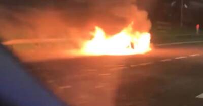 Car fireball on M77 as cops race to blaze on Glasgow motorway - dailyrecord.co.uk - Scotland