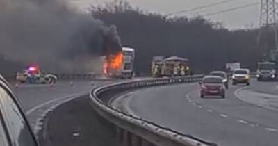 Bus engulfed in flames on Edinburgh City Bypass as fire crews tackle inferno - dailyrecord.co.uk - Scotland