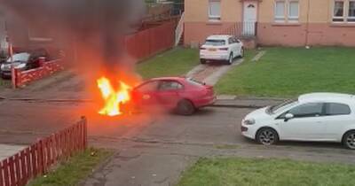 Taxi driver 'leapt from car' as it burst into fireball on Scots residential street - dailyrecord.co.uk - Scotland - county Hamilton