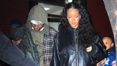 Louis Vuitton - Asap Rocky - Rihanna Is All Smiles In Full Leather Outfit For Date Night With A$AP Rocky - hollywoodlife.com - Los Angeles - New York - Barbados