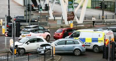 Emergency services rush to two-car smash near Etihad Stadium causing traffic chaos - manchestereveningnews.co.uk - Manchester