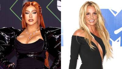 Britney Spears - Christina Aguilera - Christina Aguilera Offers Support To Britney Spears 2 Months After Red Carpet Snub - hollywoodlife.com - city Santos