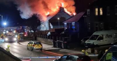 Person rushed to hospital as huge house fire burns overnight in Scots town - dailyrecord.co.uk - Scotland