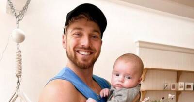 Sam Thompson beams as he holds sister Louise's adorable baby son Leo-Hunter - www.ok.co.uk - Chelsea