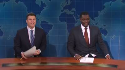 Pete Davidson - Donald Trump - Colin Jost - Jon Voight - Alex Moffat - Abraham Lincoln - ‘SNL’s Weekend Update Pokes Fun At Jon Voigt, New ‘Lord Of The Ring’ Series & Colin Jost And Pete Davidson’s Purchase Of A Ferry - deadline.com - Paris - Ireland