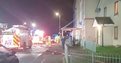 Woman rushed to hospital after ‘deliberate’ blaze at Scots flats as cops hunt firebugs - dailyrecord.co.uk - Scotland