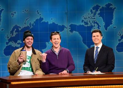 ‘SNL’: Pete Davidson Can’t Keep From Cracking Up While He & Colin Jost Address Purchase Of Staten Island Ferry - etcanada.com - county Ferry