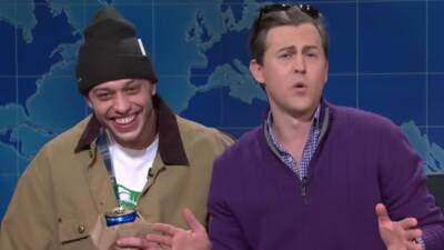 Pete Davidson Cracks Up on 'SNL' While Talking About Buying a Staten Island Ferry With Colin Jost - www.etonline.com - county Ferry