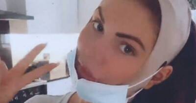 Amy Childs - Billy Delbosq - TOWIE’s Amy Childs shares update after chin lipo as she wears ‘nappy’ on head - ok.co.uk