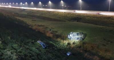 'One very lucky driver': Lane shut as car comes off motorway - manchestereveningnews.co.uk - Manchester