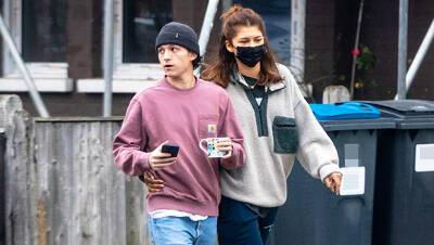 Tom Holland - Zendaya Sweetly Wraps Her Arm Around Tom Holland’s Waist As They Visit His Family In The UK: Photo - hollywoodlife.com - Britain