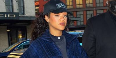 Rihanna Steps Out for Lunch in Plaid in New York City - justjared.com - New York