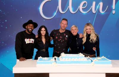 Elton John - Ed Sheeran - Chris Martin - Ellen DeGeneres Is Joined By Courteney Cox, Chris Martin To Celebrate Her 64th Birthday With Special Show - etcanada.com - county Dewey