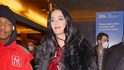 Katy Perry Rocks Sexy Burgundy Corset Top Matching Bootleg Pants After ‘SNL’ Rehearsals - hollywoodlife.com - California - Las Vegas - Colorado - county Rock