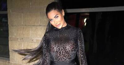 Chloe Ferry flaunts curves in leopard print catsuit as she swishes lengthy ponytail - www.ok.co.uk
