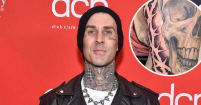 Multitasking! Travis Barker Gets a Massive Barbed Wire Tattoo During His Dentist Appointment - www.usmagazine.com