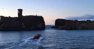 Scots lifeboat volunteers in middle of casualty training rush to real-life rescue after cliff fall - dailyrecord.co.uk - Britain - Scotland - county Wright - county Douglas