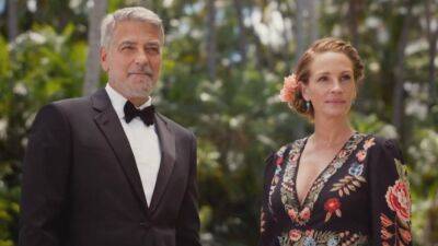 George Clooney Quips Kissing Julia Roberts With His Wife and Kids On Set Was 'Really Bad' - www.etonline.com