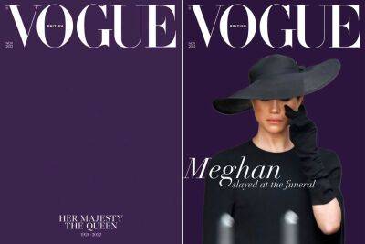 Meghan Markle - princess Diana - Elizabeth Queenelizabeth - Nicki Minaj - Elizabeth Olsen - Elizabeth Ii II (Ii) - Meghan - Wanda Maximoff - Lady Gaga - British Vogue releases plain purple cover in honor of Queen Elizabeth, the internet does its thing - nypost.com - Britain - county King George