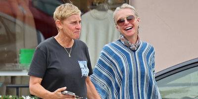 Portia De-Rossi - Greyson Chance - Ellen DeGeneres & Portia de Rossi Hold Hands in New Photos - justjared.com - county Hand - Santa Barbara