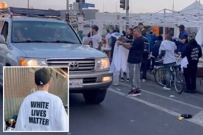 Kanye West’s ‘White Lives Matter’ shirts given to Skid Row homeless - nypost.com - Los Angeles - Los Angeles - USA
