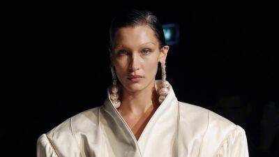 Bella Hadid - Bella Hadid Has a Dress Painted Onto Her Body to Close Out Coperni Fashion Show (Video) - thewrap.com
