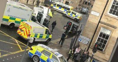 Van flips in Glasgow city centre as man rushed to hospital - dailyrecord.co.uk - Scotland - city Glasgow