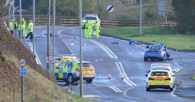 Motors ripped apart as horror crash between car and van closes A70 near Ayr - dailyrecord.co.uk - Scotland