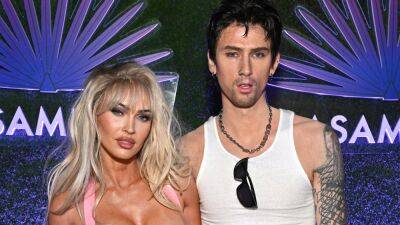Megan Fox - Pamela Anderson - Tommy Lee - Megan Fox and Machine Gun Kelly Were Nearly Unrecognizable as Pamela Anderson and Tommy Lee—See Pics - glamour.com - Mexico - Beverly Hills - state Nevada - city Las Vegas, state Nevada